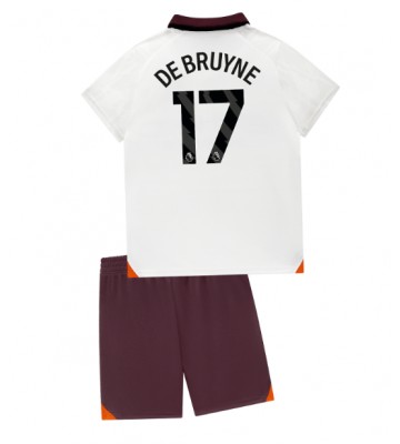 Manchester City Kevin De Bruyne #17 Udebanesæt Børn 2023-24 Kort ærmer (+ korte bukser)